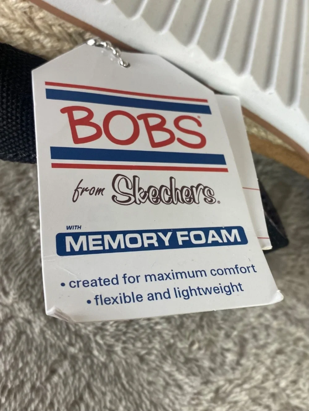 Skechers Bobs Desert Kiss Womens Sandal Size 9 Black Linen Slingback NEW - Picture 11 of 11